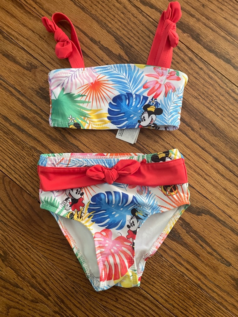 Disney Girls Tropical Minnie Mouse Bikini Size 3